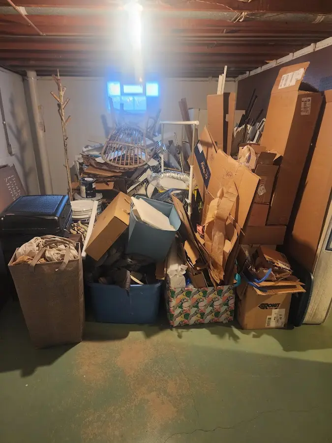 Roll-off dumpster container at job site for 2 Yard Dumpster Rental in Copperopolis